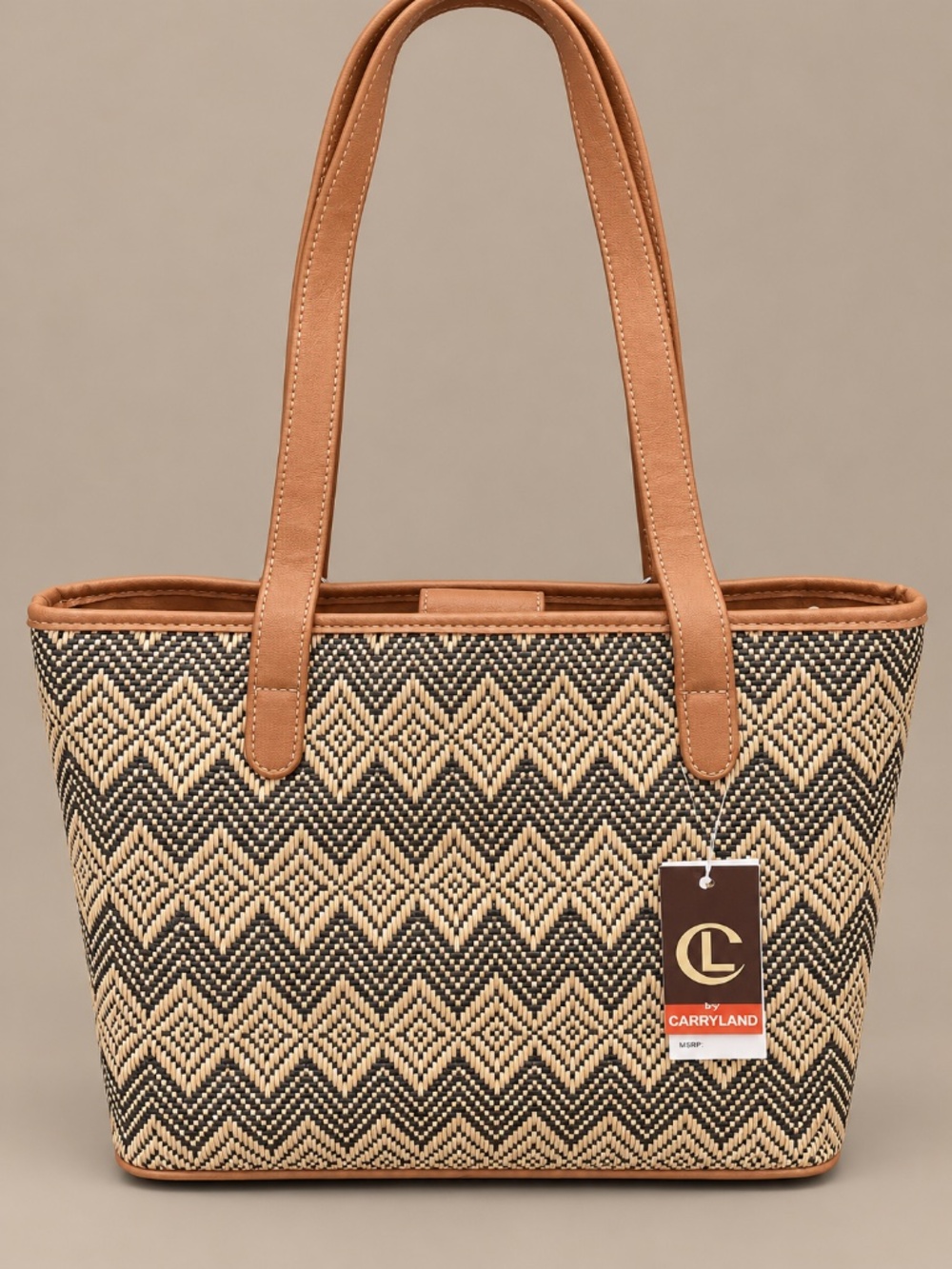 CarryLand Diamond Straw Vintage Bag/Purse New with Tag